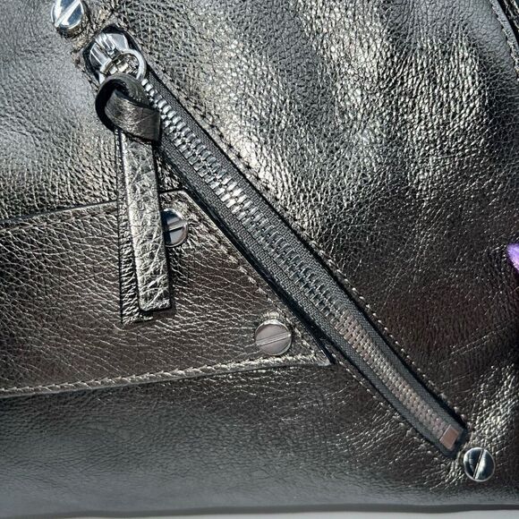 Minelli Paris Vintage Made in Italy Metallic Leather Clutch or Crossbody bag - Picture 6 of 16